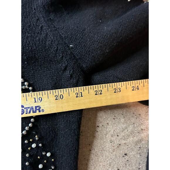 Draper’s & Damon’s Ramie Blend Cardigan Sweater XL Festive Christmas Knit - Picture 4 of 7